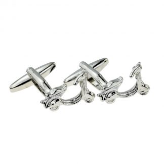 Silver Coloured Scooter Cufflinks