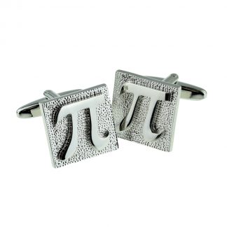 Pi Sign Stamp Style Cufflinks