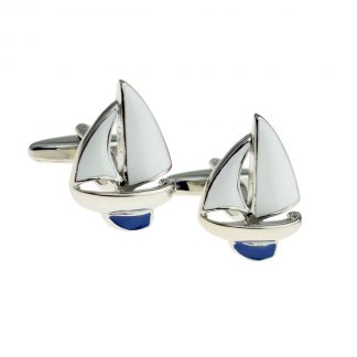 Blue Keel Yacht Sailing Sailors Cufflinks