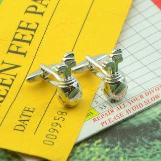 Modern Golf Bag Sport Cufflinks