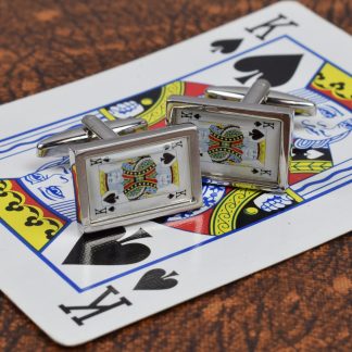 King of Spades Casino Cards Cufflinks