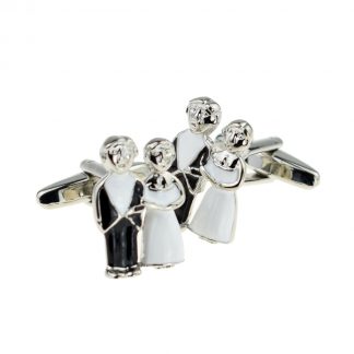 Wedding Couple Bridal Bride & Groom Cufflinks