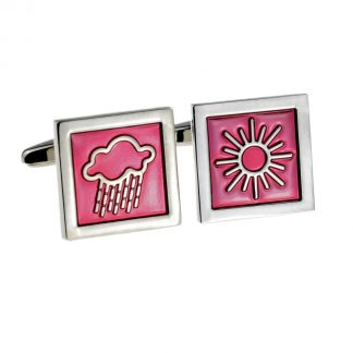 Weather Sun Rain Cufflinks