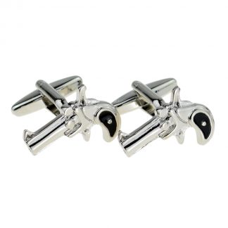 Sixgun Pistol Gun Cufflinks