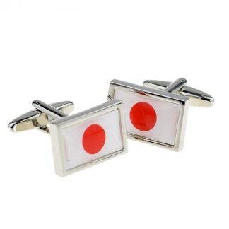 Japan Flag Bordered Cufflinks