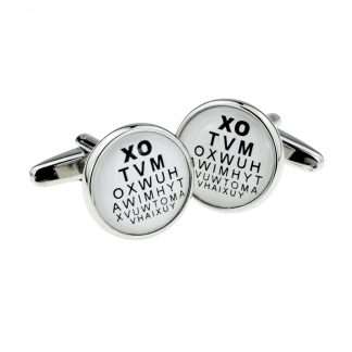 Opticians Eye sight Test Card Cufflinks