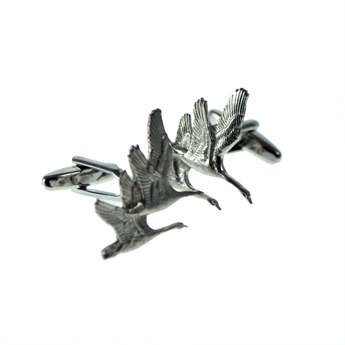 English Made Swan Pewter Cufflinks