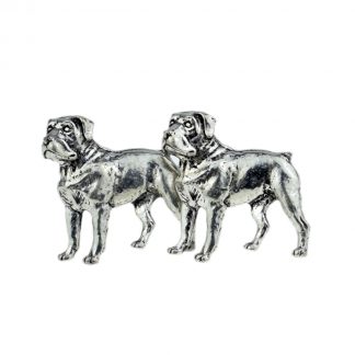 English Made Rottweiler Dog Pewter Cufflinks