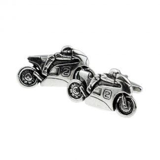 English Made Sports Motorbike Motorcycle  Pewter Cufflinks