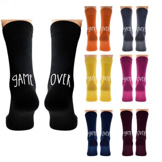 Great Fun Game Over Wedding Socks for a Groom with a Sense of Humour