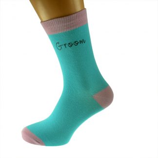 Pale Blue & Pale Pink Funky Wedding Socks