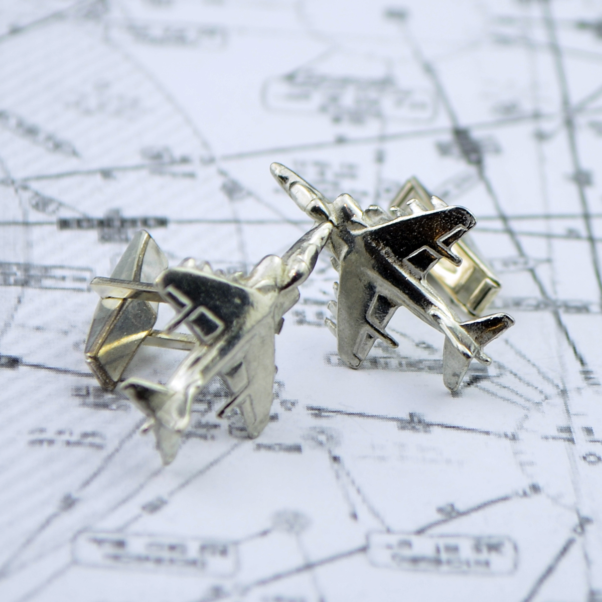 English Made Harrier Plane Aeroplane Aircraft Pilots Pewter Cufflinks