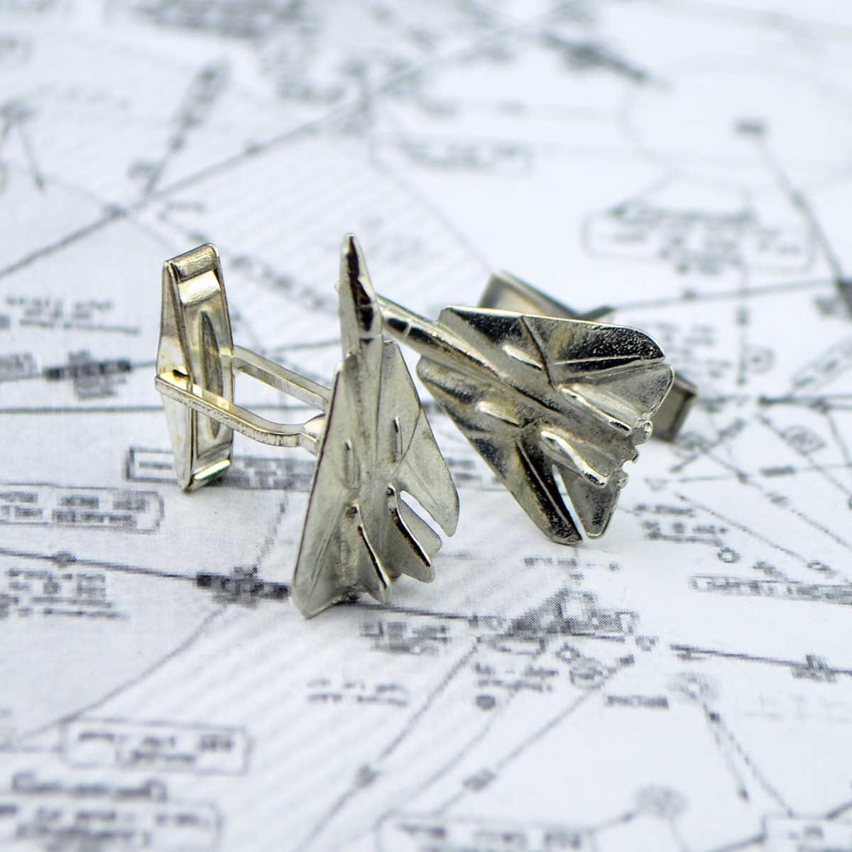 English Made Tomcat Plane Aeroplane Aircraft Pilots Pewter Cufflinks