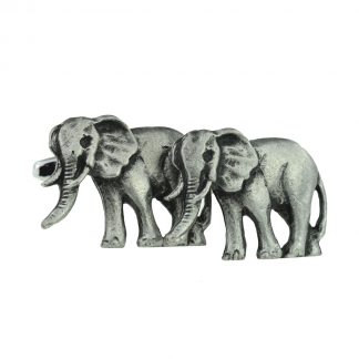 Elephant Safari Animal English Pewter Cufflinks