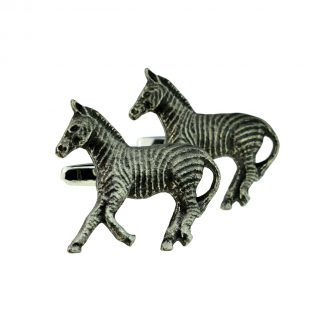 Zebra Safari Animal English Pewter Cufflinks