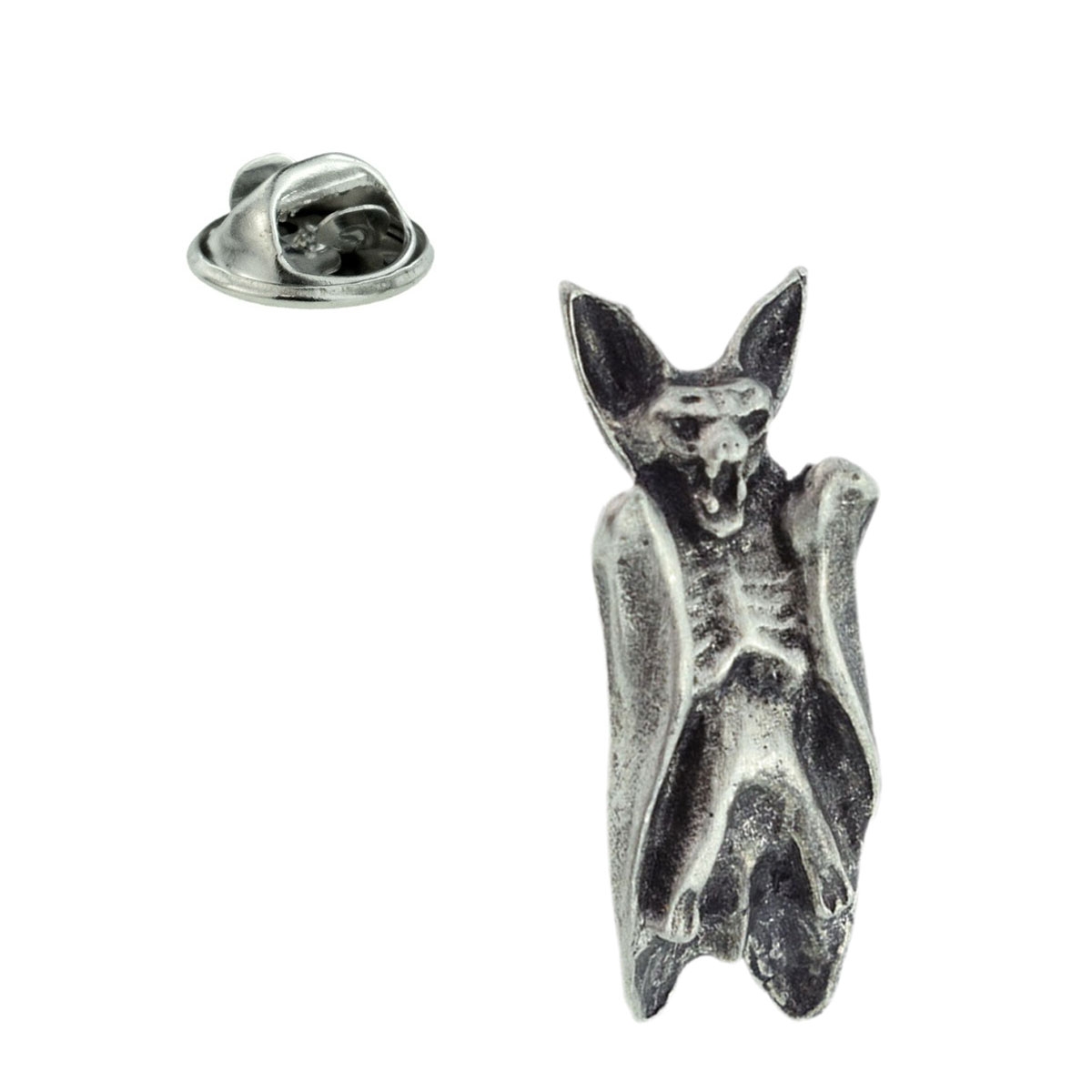 Bat Pewter Lapel Pin Badge