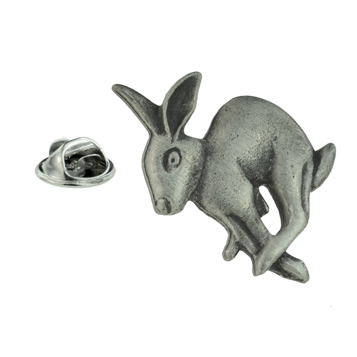 Hare Pewter Lapel Pin Badge