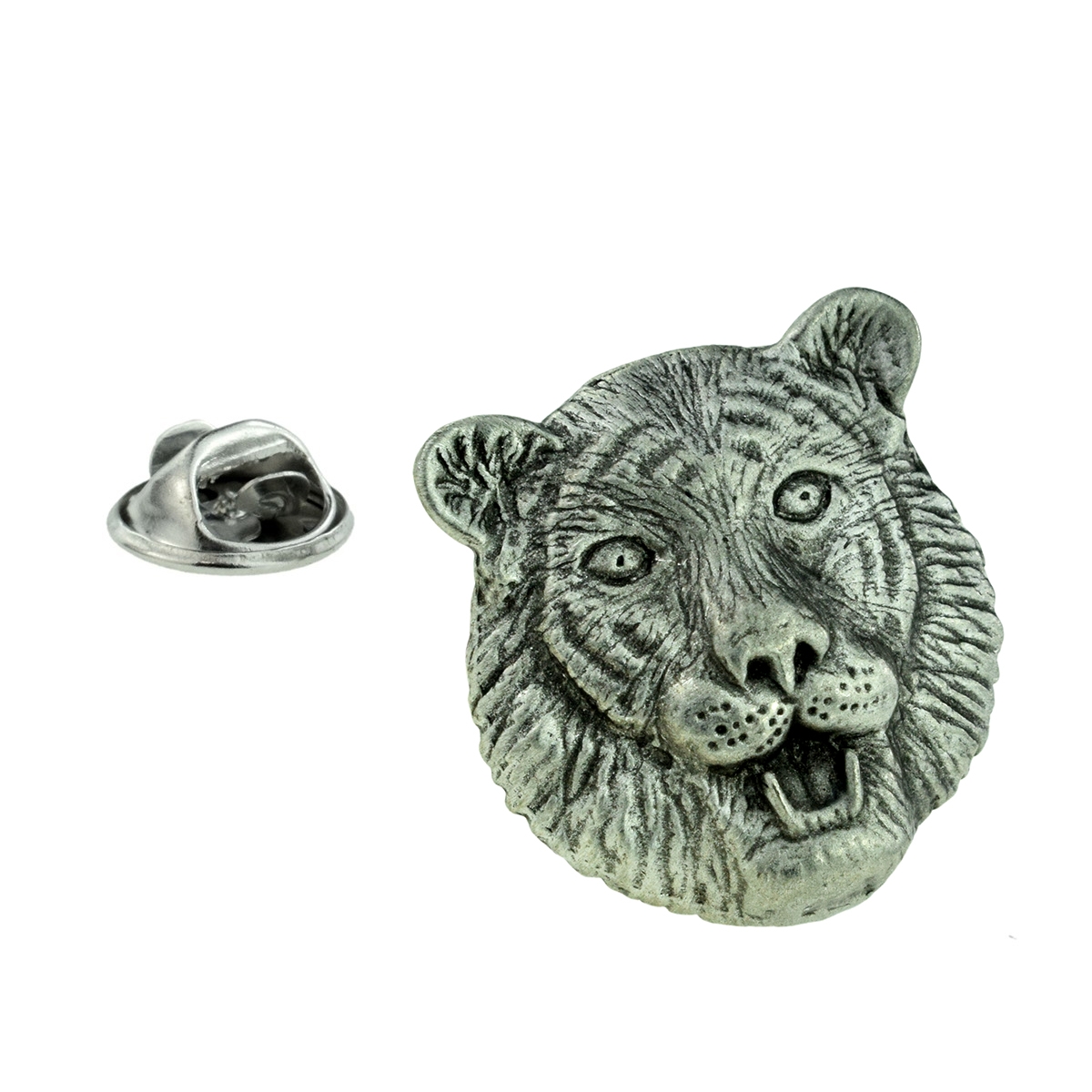 Tiger Pewter Lapel Pin Badge