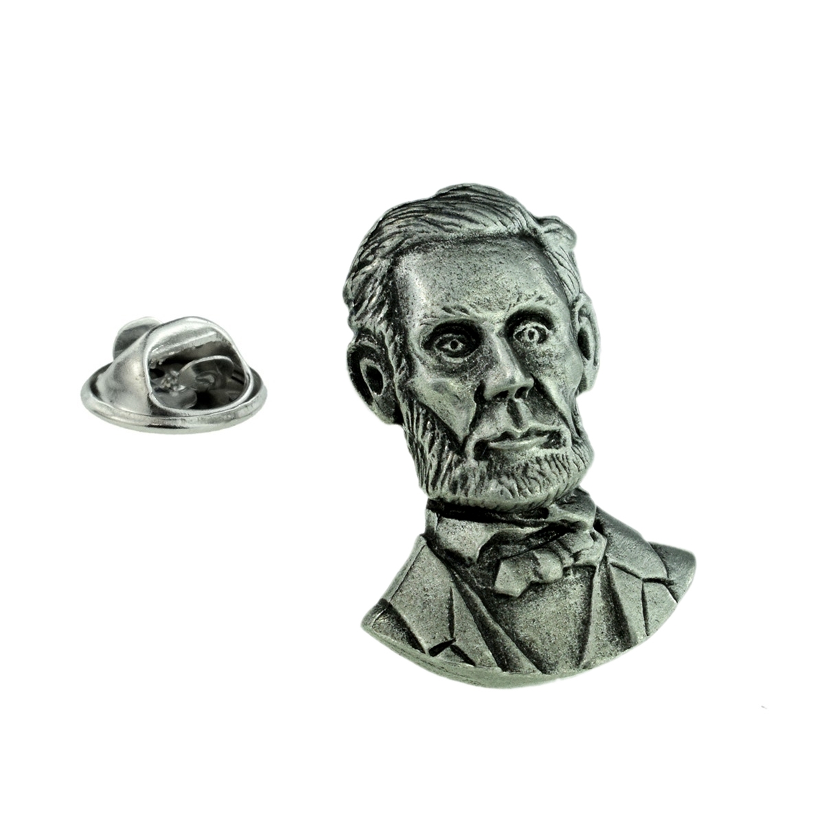 Abraham Lincoln Pewter Lapel Pin Badge