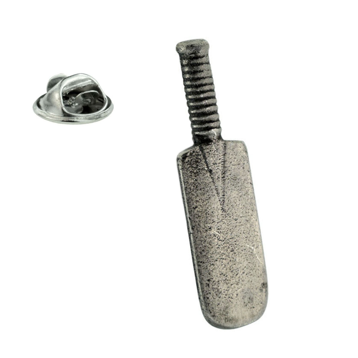 Cricket Bat Design Pewter Lapel Pin Badge