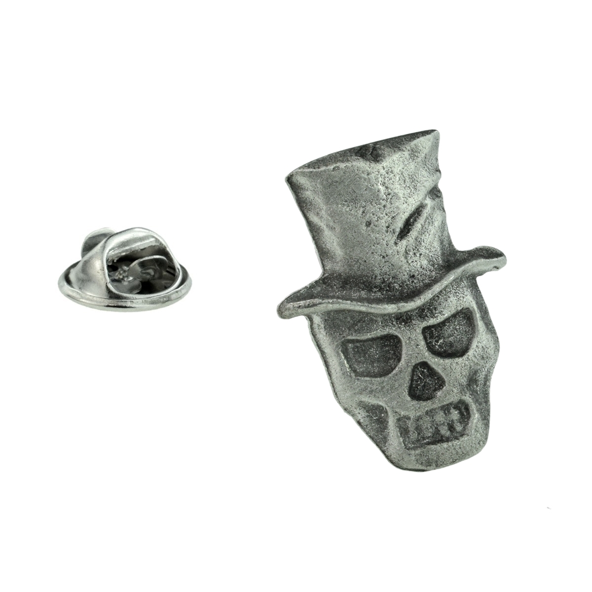 Skull Baron Samedi Pewter Lapel Pin Badge