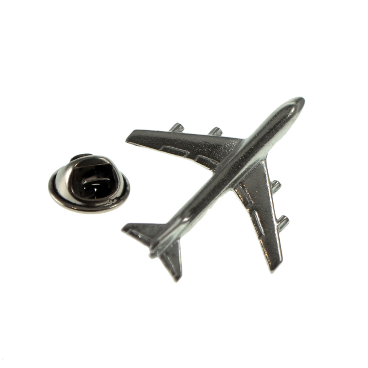 English Made 747 Aircraft Pewter Lapel Pin Badge