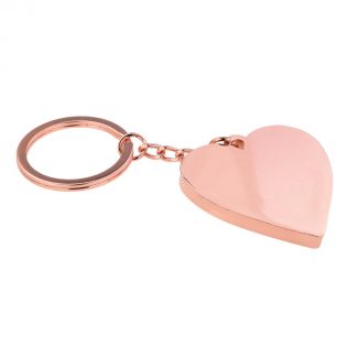 Rose Gold Heart Keyring (engravable)