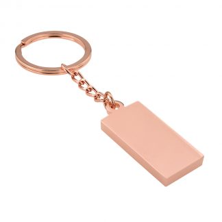 Rose Gold Rectangular Keyring (engravable)