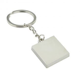 Silver Coloured Square Keyring (engravable)
