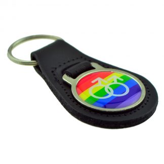Same Sex Male Sign Ranbow Keyring
