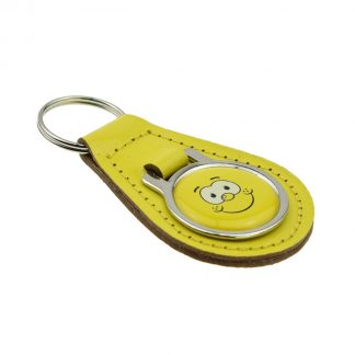 Yellow Happy Face Design Keyring