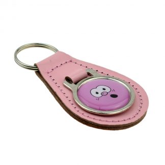 Pink Ooh Shocked Face Keyring