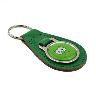 Green Funny Face Design Keyring