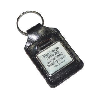 Shakespeare Romantic Quote Bonded Leather Keyring