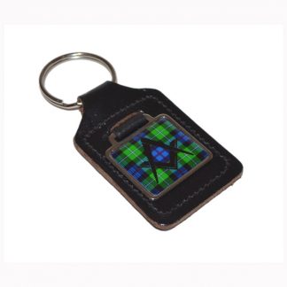 Leather Keyring Scottish Mac Kenzie Tartan Masonic no G design