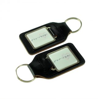 Romantic Heart Her One His Only White Twin Keyring Set