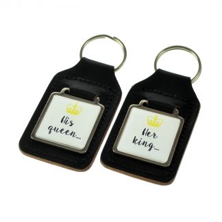 His Queen Her King Twin Keyring Set