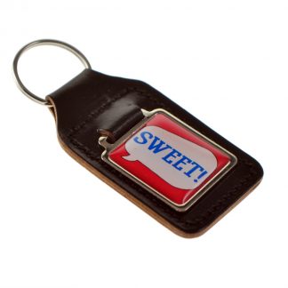 Keyring Key Ring bonded leather key fob Sweet