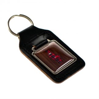 Royal Stewart Tartan Wood Background Design Keyring