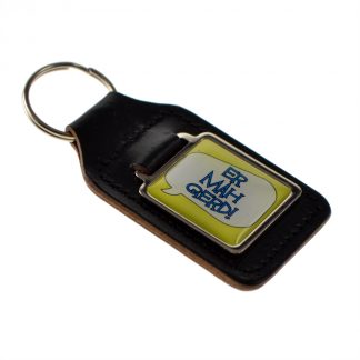 Keyring Key Ring bonded leather key fob Er Mah Gerd