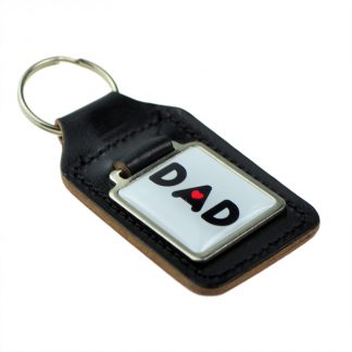 Keyring Key Ring bonded leather key fob Dad