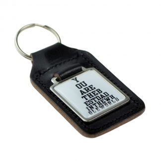 Keyring Key Ring bonded leather key fob Best Dad in the world