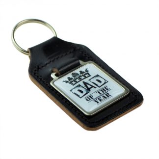 Keyring Key Ring bonded leather key fob Dad of the year