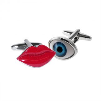 Mixed Set Red Hot Lips & Old Blue Eyes Cufflinks