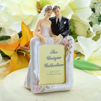 Photo Holder Wedding Couple Cake Topper (PF46)
