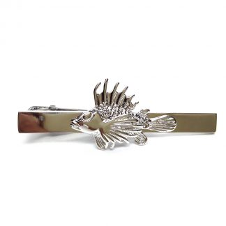 Exotic Spiky FIsh Tie Clip