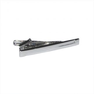 Interlocking Design Silver Classic Tie Clip (DWC)