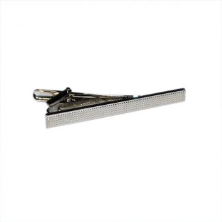 Silver Classic Tie Clip with Squares Design (DWC)