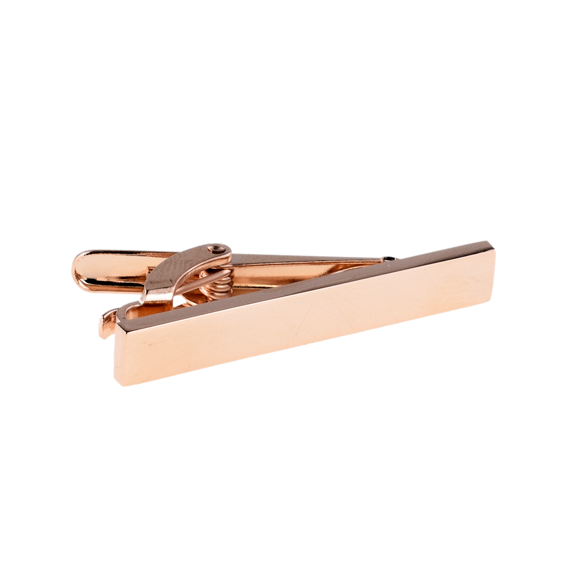 Slim or Skinny Plain Rose Gold Tie Clip - 4cm (engravable)