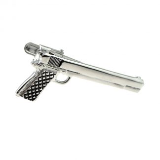 Long Barrel Pistol Design Tie Clip